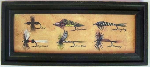 Vintage The Display of The Trout Fish Fly Fishing Wall Art Print