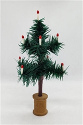 8" Soft Feather Tree Kelly Green