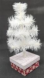 9.5" Miniature Feather Tree - White Stiff Feathers