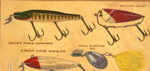 Antique Fishing Lure in Red and White Painting by Julie Bailey - Fine Art  America