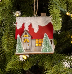 Lighted  Cottage Ornament