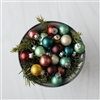 Vintage Style Mercury Glass Ball Ornaments - Aged - Set/24