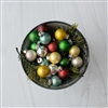 Vintage Style Mercury Glass Ball Ornaments - Aged - Set/24